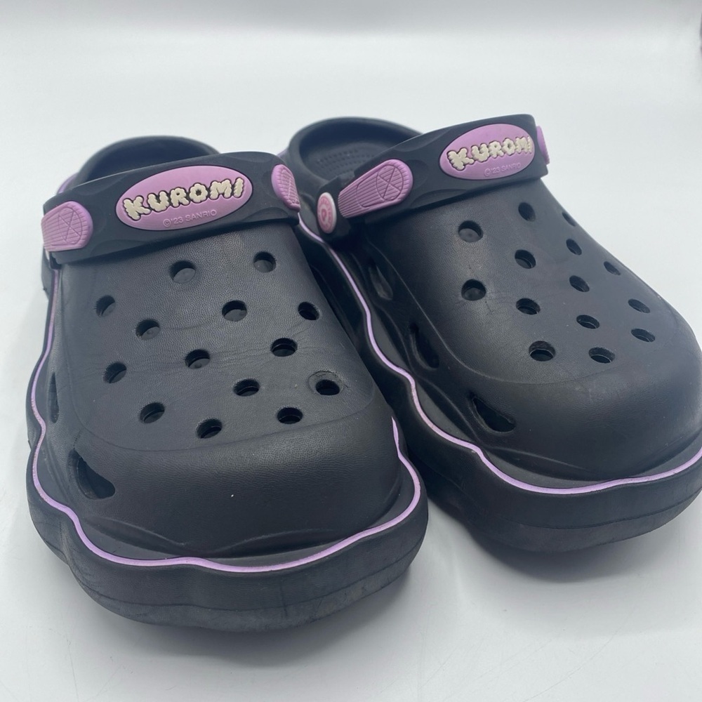 Sanrio Kuromi Slides Black Charms Women’s Size 5.5 - 6 Slipper Sanrio Characters